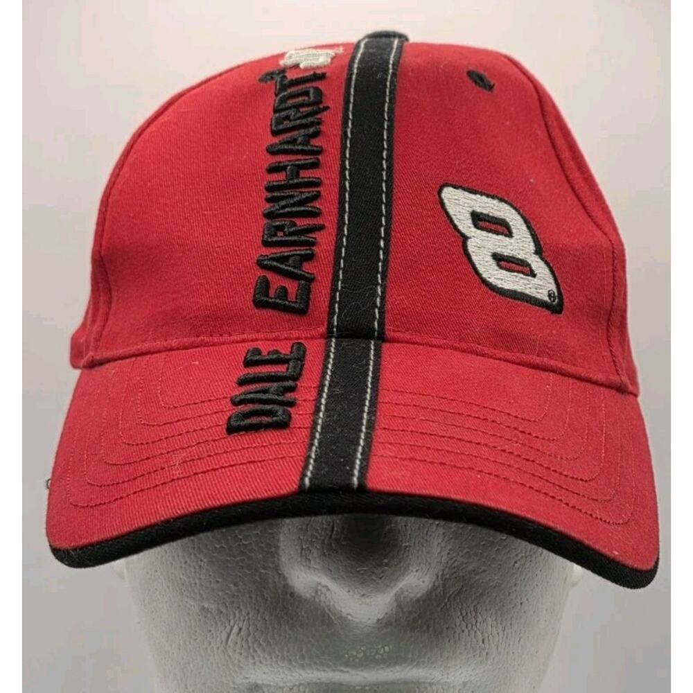 VINTAGE Nascar Hat Cap Strap Back Red Dale Earnhardt Jr #8‎